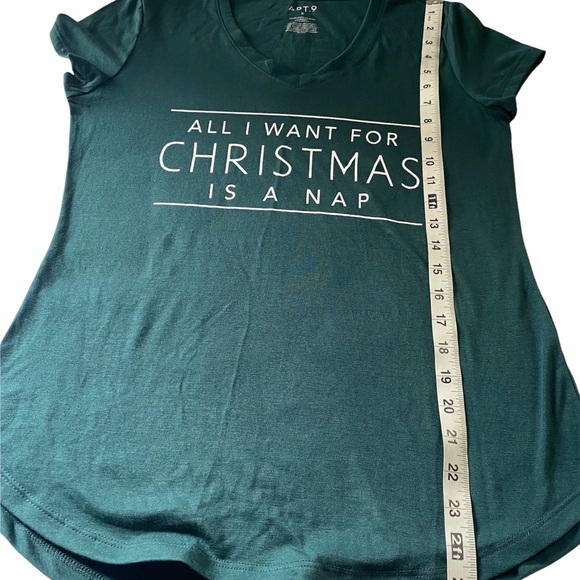 Apt 9 Christmas T shirt Sz small green - Picture 6 of 6